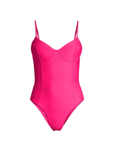 Shop Ramy Brook Women's Jayda Bustier One-piece Swimsuit In Perfect Pink