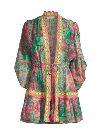 Shop Ramy Brook Women's Sylvie Caftan Cover-up In Palm Green Multi