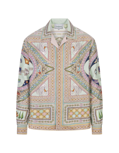 Shop Casablanca Le Labyrinthe Silk Shirt In Multicolore