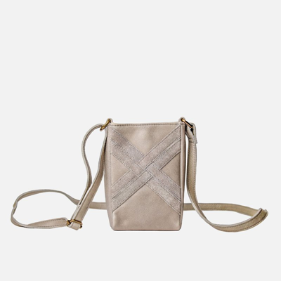 Shop Amsterdam Heritage Bakermans | Leather Phone Bag In Grey