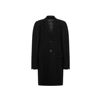 Shop Dolce & Gabbana Wool Coat In Black