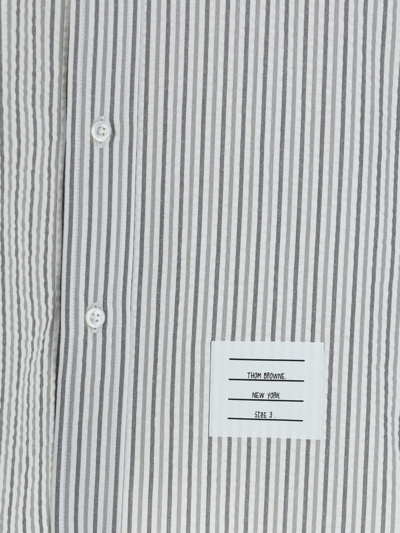 Shop Thom Browne Shirt In Silver