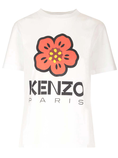 Shop Kenzo Printed T-shirt In White