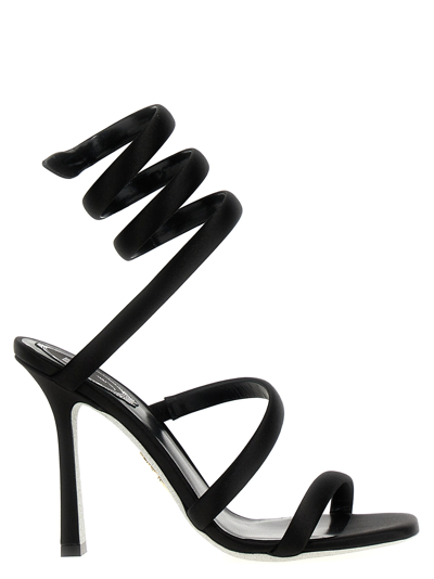 Shop René Caovilla Cleo Sandals In Black