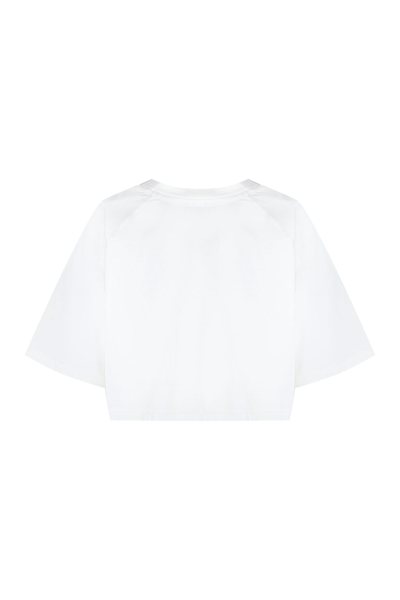 Shop Kenzo By Verdy Cotton Crop Top With Logo In White