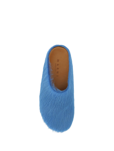 Shop Marni Fussbett Sandals In Royal Blue