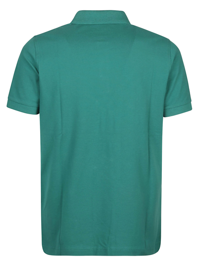 Shop Fay Piquet Polo Shirt In Green