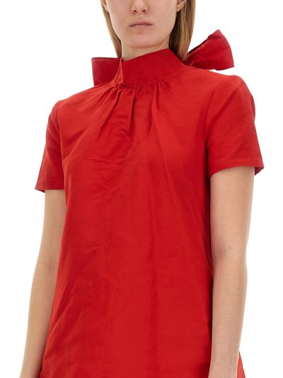 Shop Staud Mini Dress Ilana In Rosso