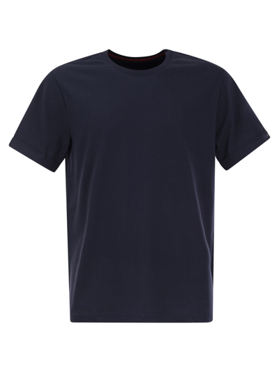 Shop Fay Cotton T-shirt In Blue