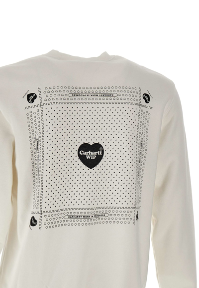 Shop Carhartt Heart Bandana Cotton Sweatshirt In White