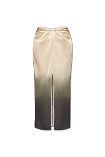 Shop Nanushka Lianne Gradient Effect Midi Skirt In Green