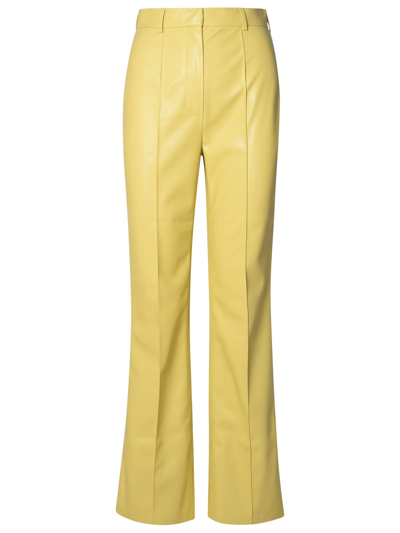 Nanushka Leena Lime Polyurethane Pants In Green