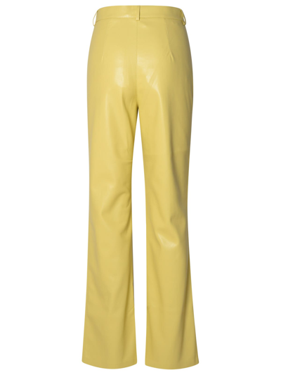 Shop Nanushka Leena Lime Polyurethane Pants In Green