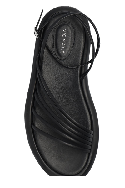 Vic Matie Travel Platform Sandals In Black