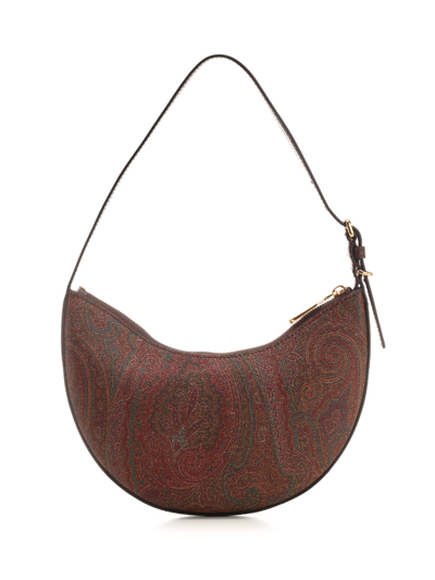 Shop Etro Essential Small Hobo Bag In Dark