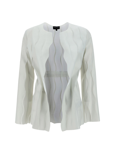 Shop Giorgio Armani Jacket In White