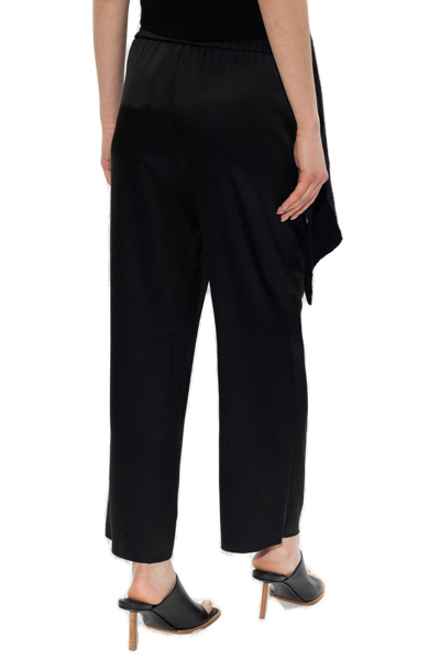 Nanushka Elasticated-waist Straight Leg Cropped Trousers In Black