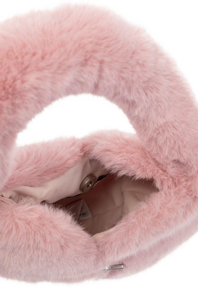 Shop Blumarine Logo Plaque Heart-shape Shoulder Bag In Pink