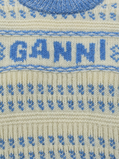 Shop Ganni Sweater In Strong Blue