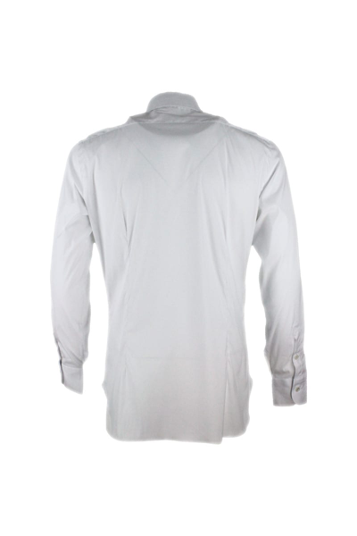 Shop Barba Napoli Cotton Shirt In White