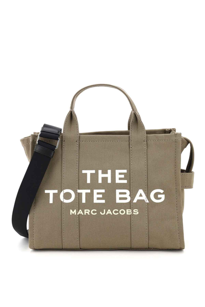 Shop Marc Jacobs The Tote Bag Medium In Slate Green (khaki)