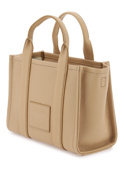 Shop Marc Jacobs The Leather Small Tote Bag In Camel (beige)