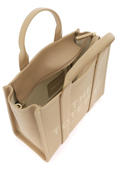 Shop Marc Jacobs The Leather Medium Tote Bag In Camel (beige)