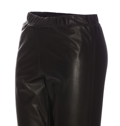 Shop P.a.r.o.s.h Leather Leggings In Nero