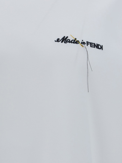 Shop Fendi T-shirt In Bianco