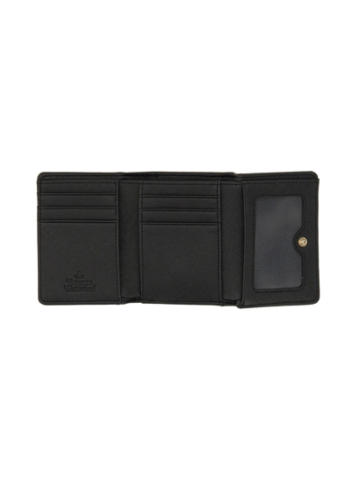 Shop Vivienne Westwood Leather Wallet In Nero