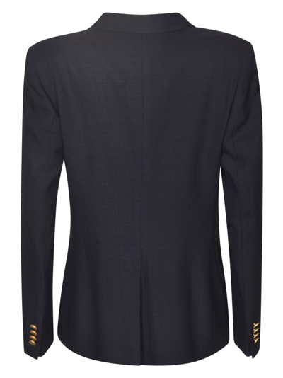 Shop Tagliatore Double-breasted Fitted Blazer In Blue