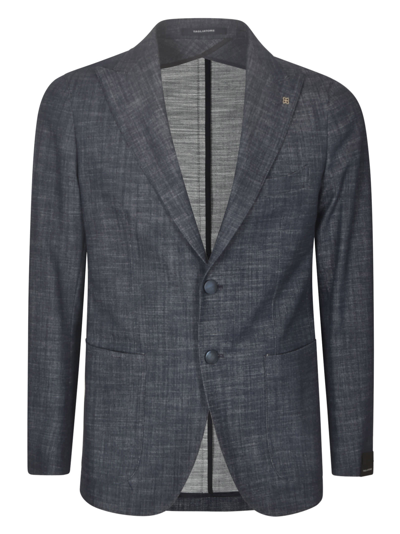 Shop Tagliatore Patched Pocket Two-buttoned Blazer In Blue