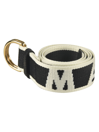 Shop Marni Logo Detail Belt In Black