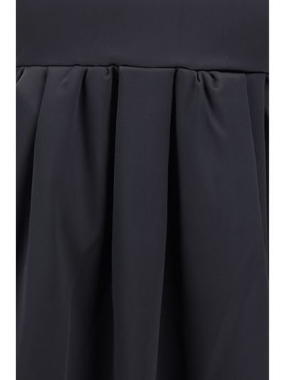 Shop Ganni Tie-strap Flare Long Dress In Black