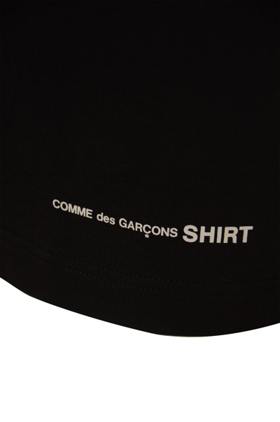 Shop Comme Des Garçons Regular Plain Logo T-shirt In Black