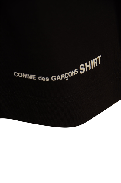 Shop Comme Des Garçons Regular Plain T-shirt In Black