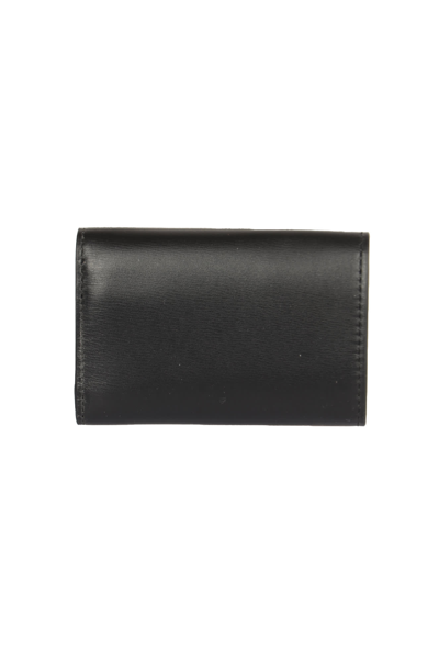 Shop Ferragamo Snap Button Logo Wallet In Black