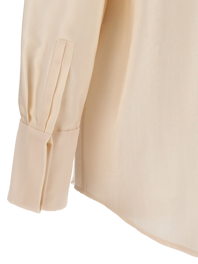 Shop Saint Laurent Faille Shirt In Beige