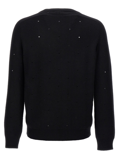 Shop Saint Laurent Openwork Sweater In Black
