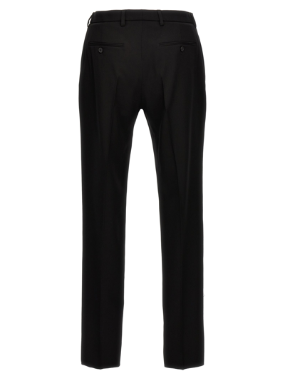 Saint Laurent Wool Straight-leg Pants In Black