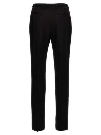Saint Laurent Wool Straight-leg Pants In Black