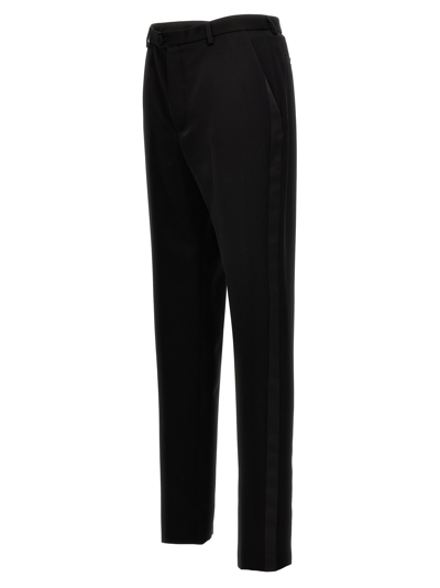 Saint Laurent Wool Straight-leg Pants In Black