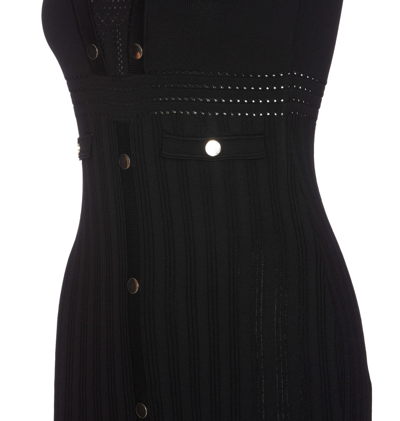 Shop Liu •jo Knitted Mini Dress In Black