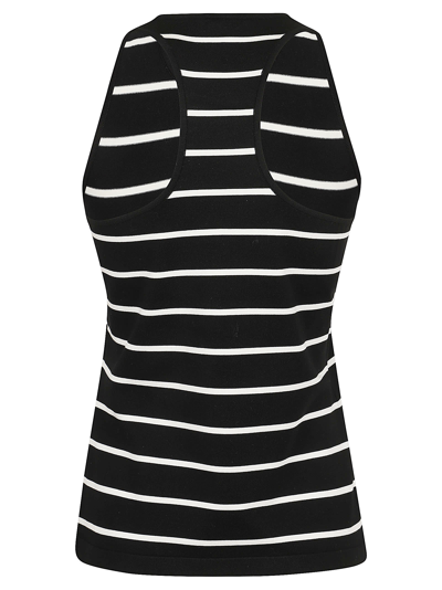 Shop Ralph Lauren Striped Tank-sleeveless-pullover In Black Lux Cream
