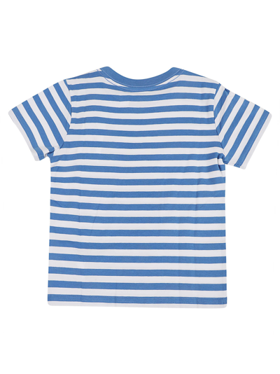 Shop Ralph Lauren Ss Cn-knit Shirts-t-shirt In Paris Bear New Englnd Blu