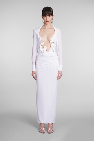 Shop Christopher Esber Dress In White Polyamide