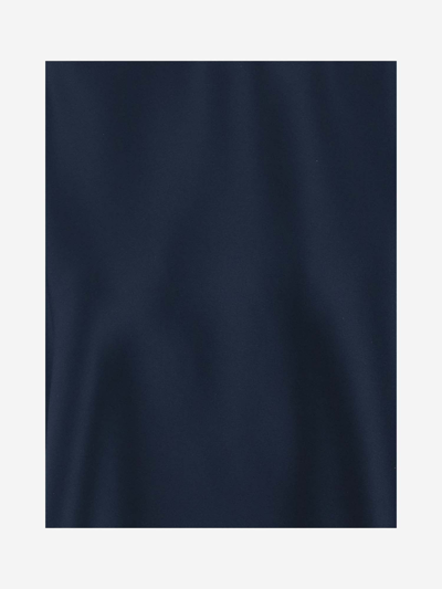 Shop Stephan Janson Asymmetrical Silk Top In Blue