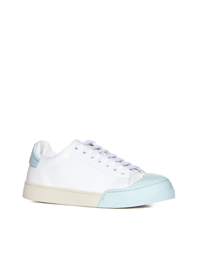 Shop Marni Sneakers In Lily White/mineral Ice