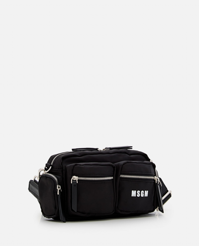 Shop Msgm Nylon Camera Bag In Black