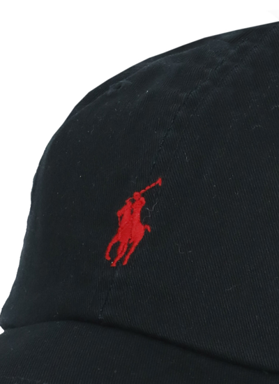 Shop Ralph Lauren Baseball Hat With Pony In Black
